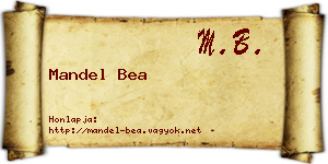 Mandel Bea névjegykártya